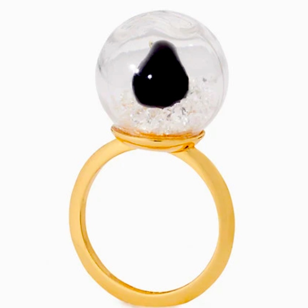 New Kate Spade arctic friends penguin snow globe ring - Picture 4 of 9